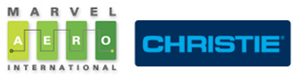Marvel Aero International and Christie logos